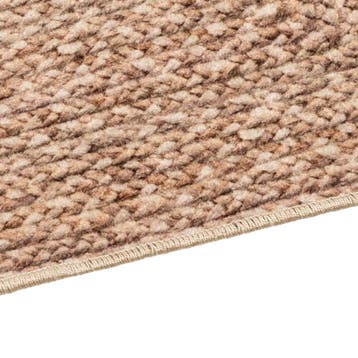 vidaXL Vloerkleedloper MARSA Bruin 100 x 200 cm Polyester en, Verzenden, Nieuw, Geel