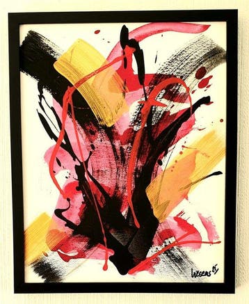 Liesens - Hot sea wind (Handpainted on canvas met lijst)