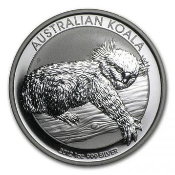 Koala 1 oz 2012 (388.046 oplage), Verzenden, Losse munt, Zilver