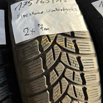 2 x Firestone 175-65-15 Winterbanden 7mm, Auto-onderdelen, Gebruikt, 15 inch, 175 mm, Band(en)