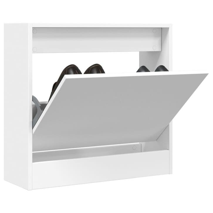 vidaXL Schoenenkast 60x21x57 cm bewerkt hout wit, Huis en Inrichting, Kasten | Schoenenrekken, Nieuw, Verzenden