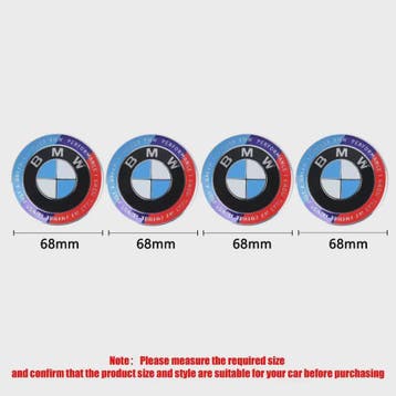 4x BMW Velgdopjes 56mm/68mm - 50th Anniversary Editie, Verzenden, Nieuw