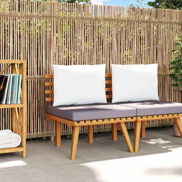 vidaXL Tuinstoel met kussens massief acaciahout, Verzenden, Nieuw, Hardhout