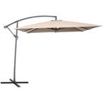 Garden Impressions Corfu zweefparasol 250x250 - taupe, Tuin en Terras, Verzenden, Nieuw
