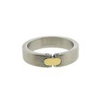 Pequignet bicolor stalen ring met geelgoud, Sieraden, Tassen en Uiterlijk, Gebruikt, Overige kleuren, Ophalen of Verzenden, 17 tot 18