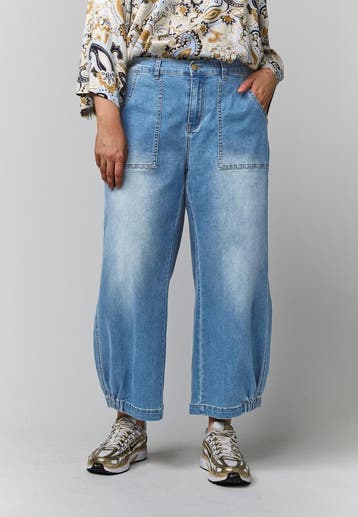 Gozzip baggy broek elastiek detail Maat:, Verzenden, Nieuw, Overige kleuren