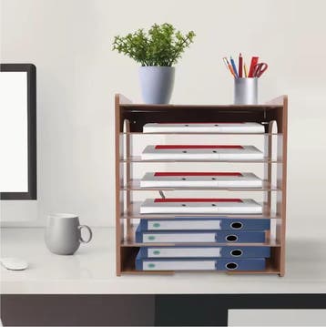 Houten Documenten Organizer – 7 Lagen voor Bureau, Verzenden, Nieuw in verpakking