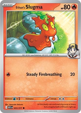 Ethans Slugma 023/217 Ascended Heroes, Ophalen of Verzenden, Nieuw, Losse kaart, Foil