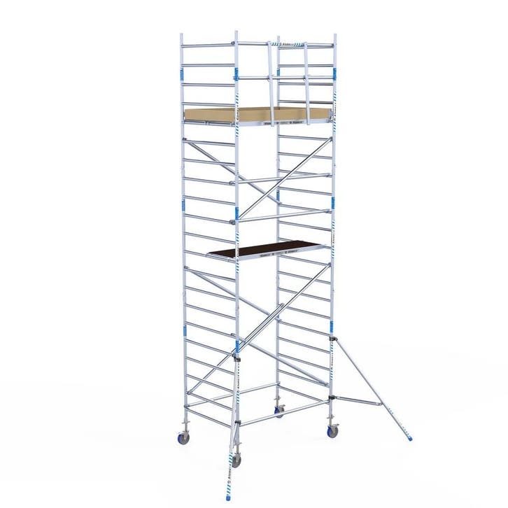 ALX rolsteiger 135 x 7,2m WH met voorloopleuning, Doe-het-zelf en Verbouw, Steigers, Rolsteiger of Kamersteiger, Nieuw, 5 meter of hoger