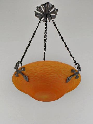 Ecole de Nancy - Daum & Majorelle - French art deco pendant