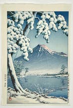 Woodblock Print Fuji no yukihare  () (Clear