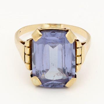 Ring - 18 karaat Geel goud - Korund, Nieuw