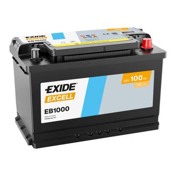 Exide Excell accu | EB1000 | 12V 100Ah, Ophalen of Verzenden, Nieuw