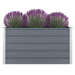 vidaXL Plantenbak verhoogd 100x100x45 cm gegalvaniseerd, 100 cm of meer, Verzenden, Nieuw, Metaal