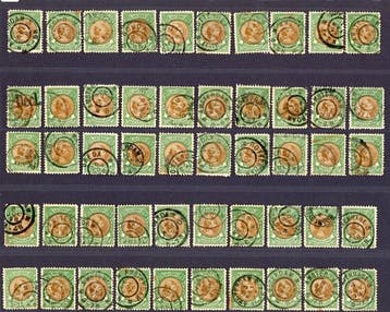 Nederland 1896/1899 - Koningin Wilhelmina Hangend Haar: 50, Postzegels en Munten, Postzegels | Nederland, Gestempeld