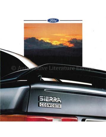 1988 FORD SIERRA COSWORTH BROCHURE DUITS, Nieuw, Ford, Author