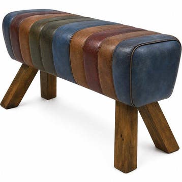 Rare Design - Handcrafted Gym Pommel Horse bench - Cognac