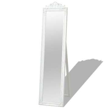 vidaXL Spiegel vrijstaand barok stijl 160x40 cm wit, Huis en Inrichting, Verzenden, Nieuw