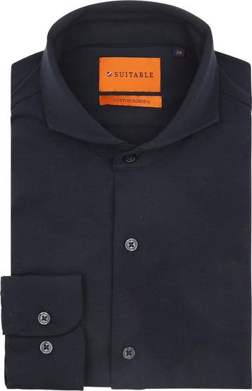 Suitable Sorona Overhemd Navy maat 43 Heren, Verzenden, Nieuw, Blauw, Suitable