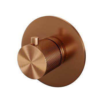 Inbouwthermostaat Brauer Copper Carving met Ronde knop en, Ophalen of Verzenden, Nieuw