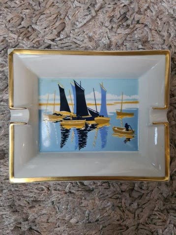 Hermès - Asbak - Porselein, Glazuur, Goud - Hermès Cendrier, Antiek en Kunst