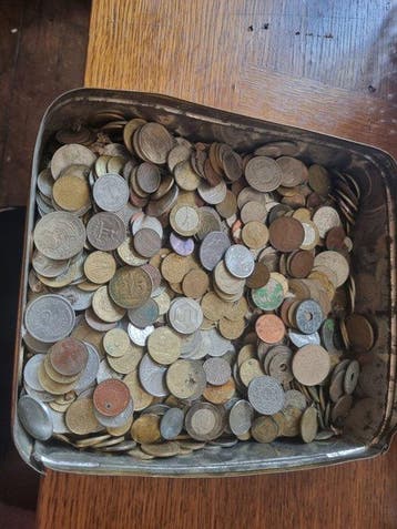 Frankrijk, Spanje. Lot 4 kg monnaies De 1918 à 1994 (Zonder