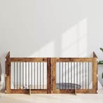 vidaXL Hondenhekje met standaards 4 pcs Oud hout 100 x 80 cm, Verzenden, Nieuw
