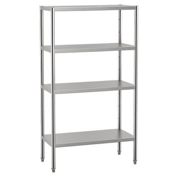 GGM Gastro | Rvs rek ECO - 1000x500mm - met 4 schappen (in |, Verzenden
