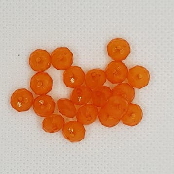 30 x Acryl facet kralen Donut Mandarine Orange 6mm, Ophalen of Verzenden, Nieuw, Kraal