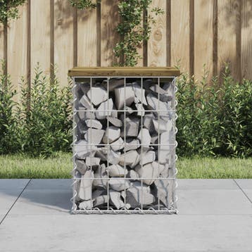 vidaXL Tuinbank schanskorfontwerp 33x31x42 cm geïmpregneerd, Tuin en Terras, Tuinbanken, Verzenden, Nieuw