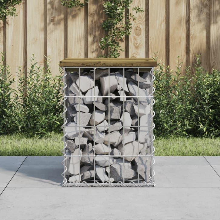 vidaXL Tuinbank schanskorfontwerp 33x31x42 cm geïmpregneerd, Tuin en Terras, Tuinbanken, Nieuw, Verzenden