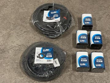 Veiling - LumX verlengkabels en 6V blokbatterijen set 7-deli, Doe-het-zelf en Verbouw, Elektra en Kabels, Nieuw