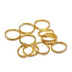 Sleutelring - 12mm - Goud - Per 10 stuks, Hobby en Vrije tijd, Ophalen of Verzenden, Nieuw, Overige typen