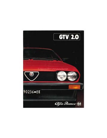 1981 ALFA ROMEO GTV 2.0 BROCHURE NEDERLANDS, Nieuw, Alfa Romeo, Author