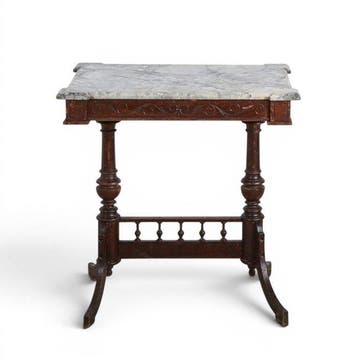 Bijzettafel - Marmer, Hout, Antiek en Kunst