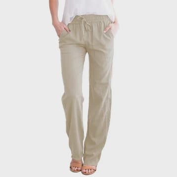 Dames Linnen Broek met Elastische Taille en Koord - Comforta, Kleding | Dames, Broeken en Pantalons, Verzenden, Nieuw