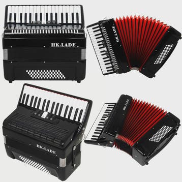 HK LADE Professionele Bayan Accordeon - Zwart, 34 Toetsen, 6, Muziek en Instrumenten, Accordeons, Verzenden, Nieuw