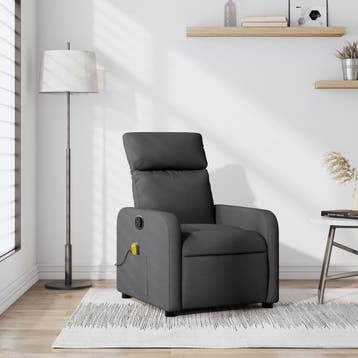vidaXL Massagestoel Donkergrijze Stof, Verzenden, Nieuw