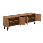 TV meubel Hedemora druk en open 140x30x45,5 cm houtkleurig, Verzenden, Nieuw