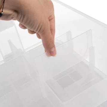 Kruzzel opbergbox 3 lagen 22 liter – transparante modulai., Ophalen of Verzenden, Nieuw