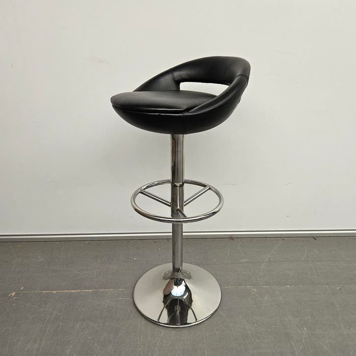 Johanson IOS barkruk - zwart leder, Huis en Inrichting, Barkrukken, Ophalen of Verzenden