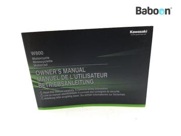 Instructie Boek Kawasaki W 800 2021-2022 (EJ800E) GB, FR, DE, Verzenden, Gebruikt