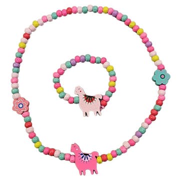 Fako Bijoux - Kinderketting en Armband - Hout - Lama &, Verzenden, Nieuw