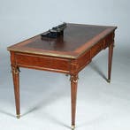 Frans bureau plat Napoleon III fraai brons en veel inlegwerk, Ophalen of Verzenden