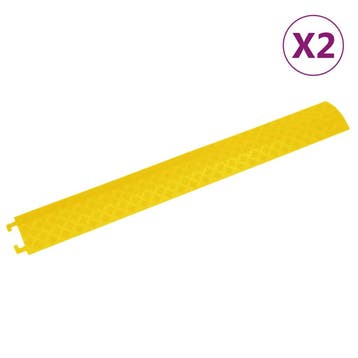 vidaXL Kabelbeschermers drempel 2 st 98,5 cm geel, Huis en Inrichting, Verzenden, Nieuw