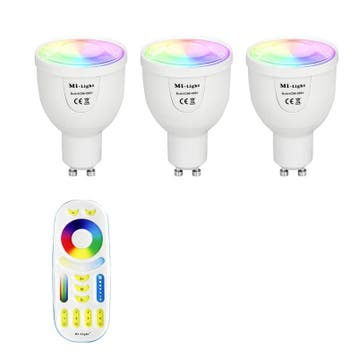 Beginners set - GU10 - 3 wifi lampen - Kleur + DUAL WHITE, Ophalen of Verzenden, Nieuw