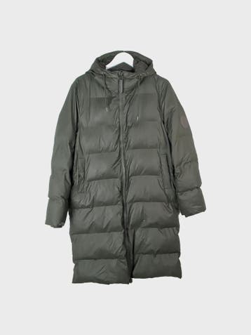 RAINS Puffer Jacket Heren maat XS Olijf Vintage, Overige kleuren, RAINS, Ophalen of Verzenden, Zo goed als nieuw