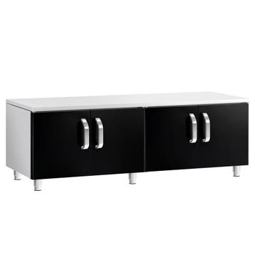 GGM Gastro | RVS onderbouw - 1600mm - 4 deuren - zwart |, Verzenden, Nieuw in verpakking
