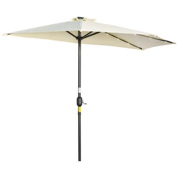 TRUUSK Parasol 265x240 Cm Halfparasol LED - Halfrond Terrasp, Verzenden
