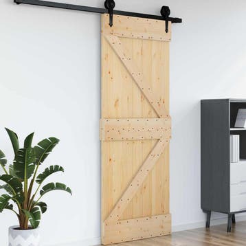 vidaXL Deur NARVIK 85 x 210 cm Massief Grenenhout, Verzenden, Nieuw